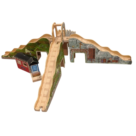 Rare Steamies & Diesels 4-in-1 Thomas & Friends Wood Railway Track Mountain Set - Picture 4 of 13